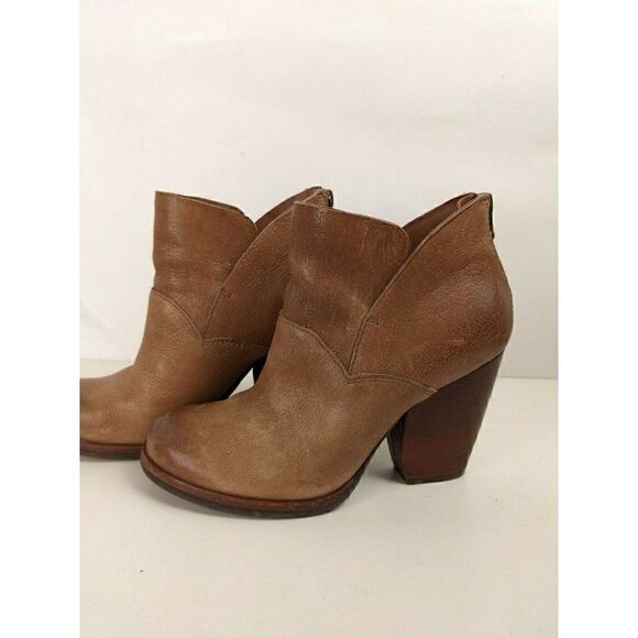 Kork ease Castaneda Brown tan leather booties size 6M - Picture 1 of 7